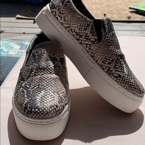 Snake Skin Slip On Sneakers